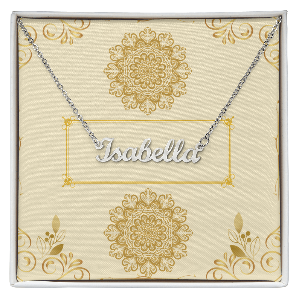 Personalized Perfection: Your Name, Your Style - Custom Name Necklace in Gift Box (with light option )