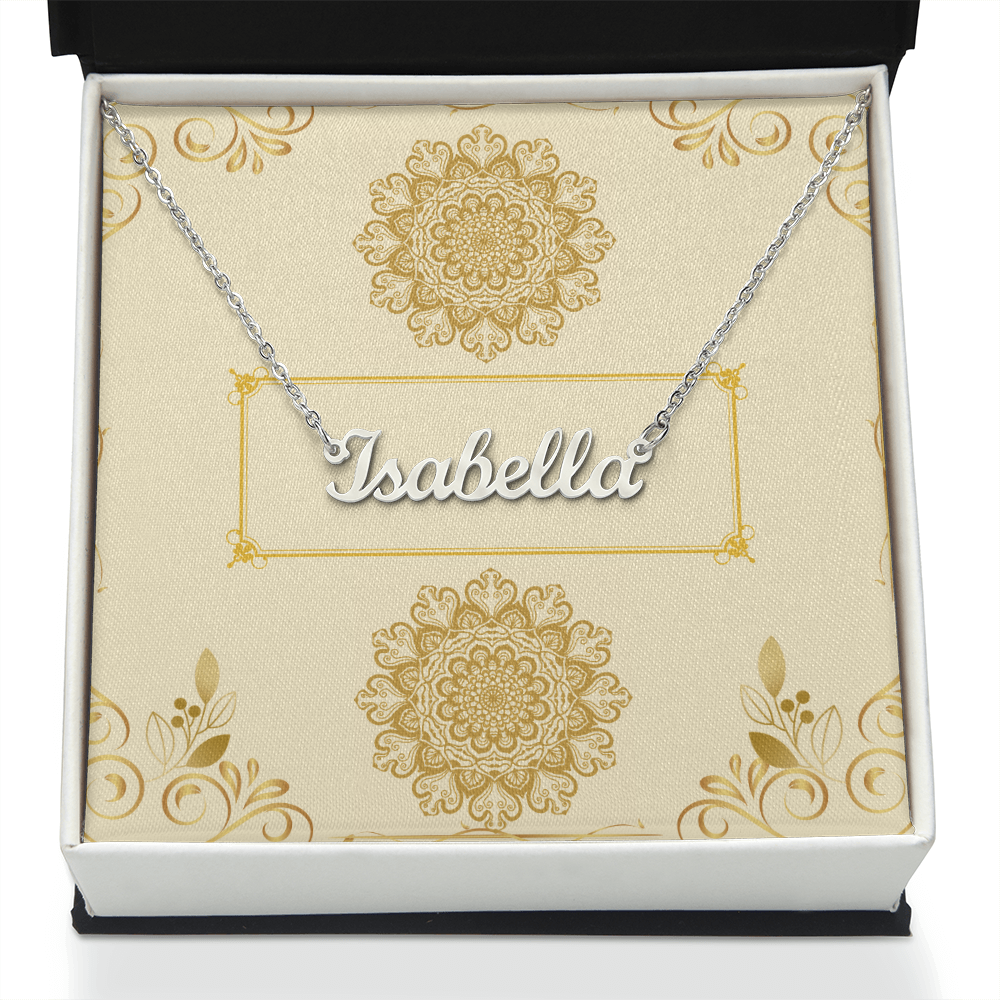 Personalized Perfection: Your Name, Your Style - Custom Name Necklace in Gift Box (with light option )