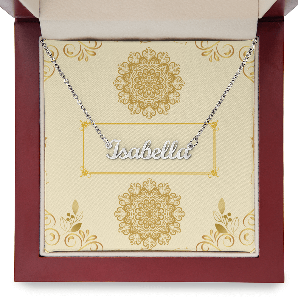 Personalized Perfection: Your Name, Your Style - Custom Name Necklace in Gift Box (with light option )